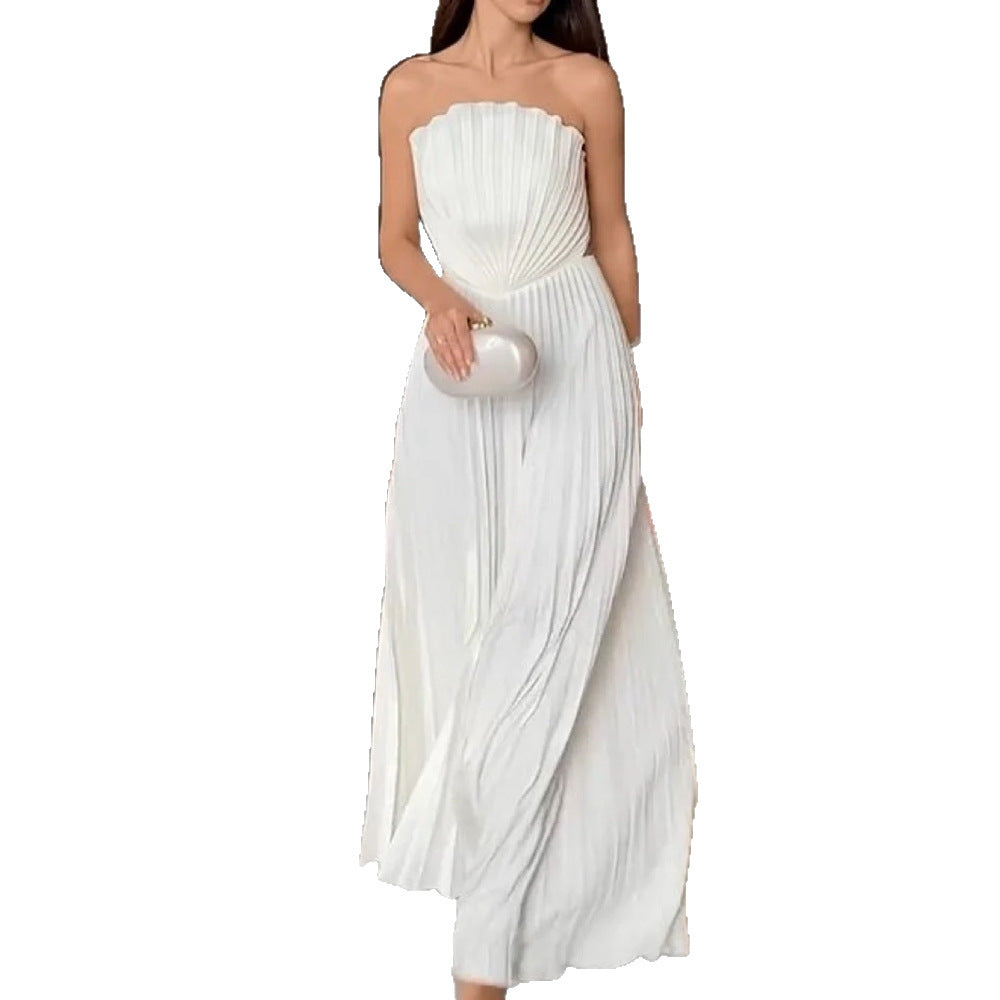 Elegant Swing Party Pleated Jumpsuit