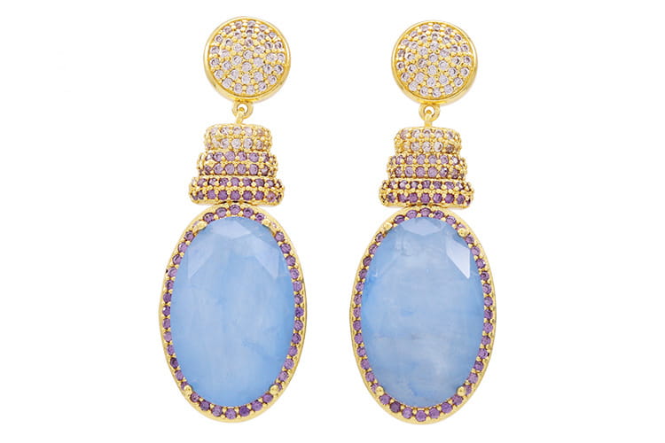 Sapphire Oval Earrings