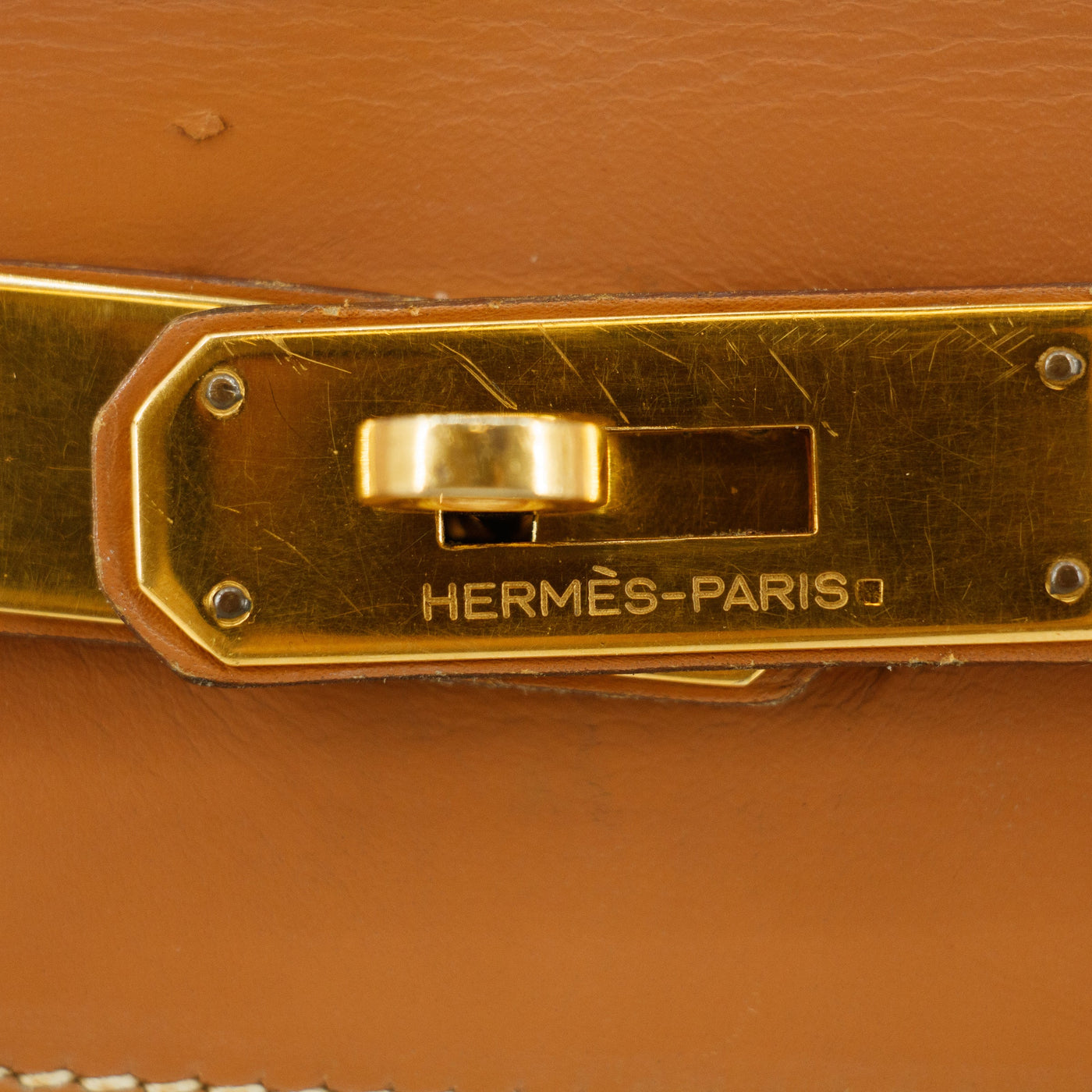 Hermes Kelly 32 Boxcalf Brown Handbag Year 1986 #5775