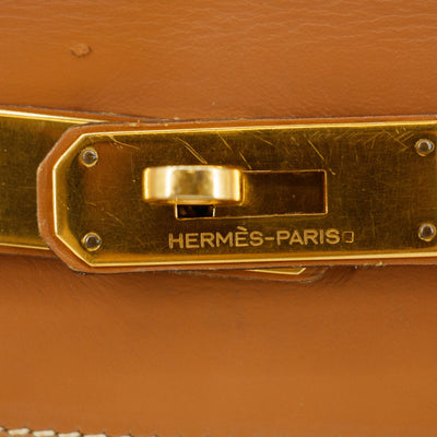 Hermes Kelly 32 Boxcalf Brown Handbag Year 1986 #5775