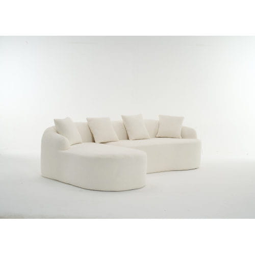 Chenille Full Compression Sofa w/ 4 Pillows