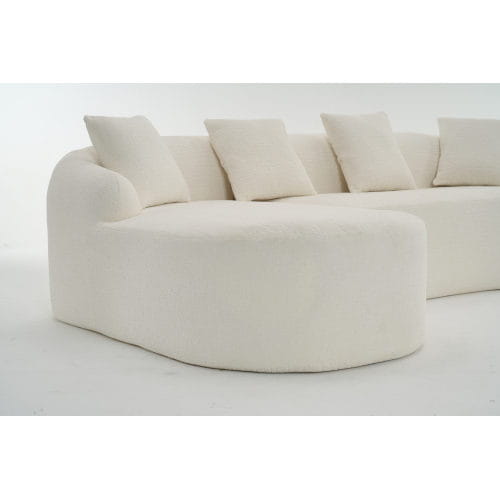 Chenille Full Compression Sofa w/ 4 Pillows