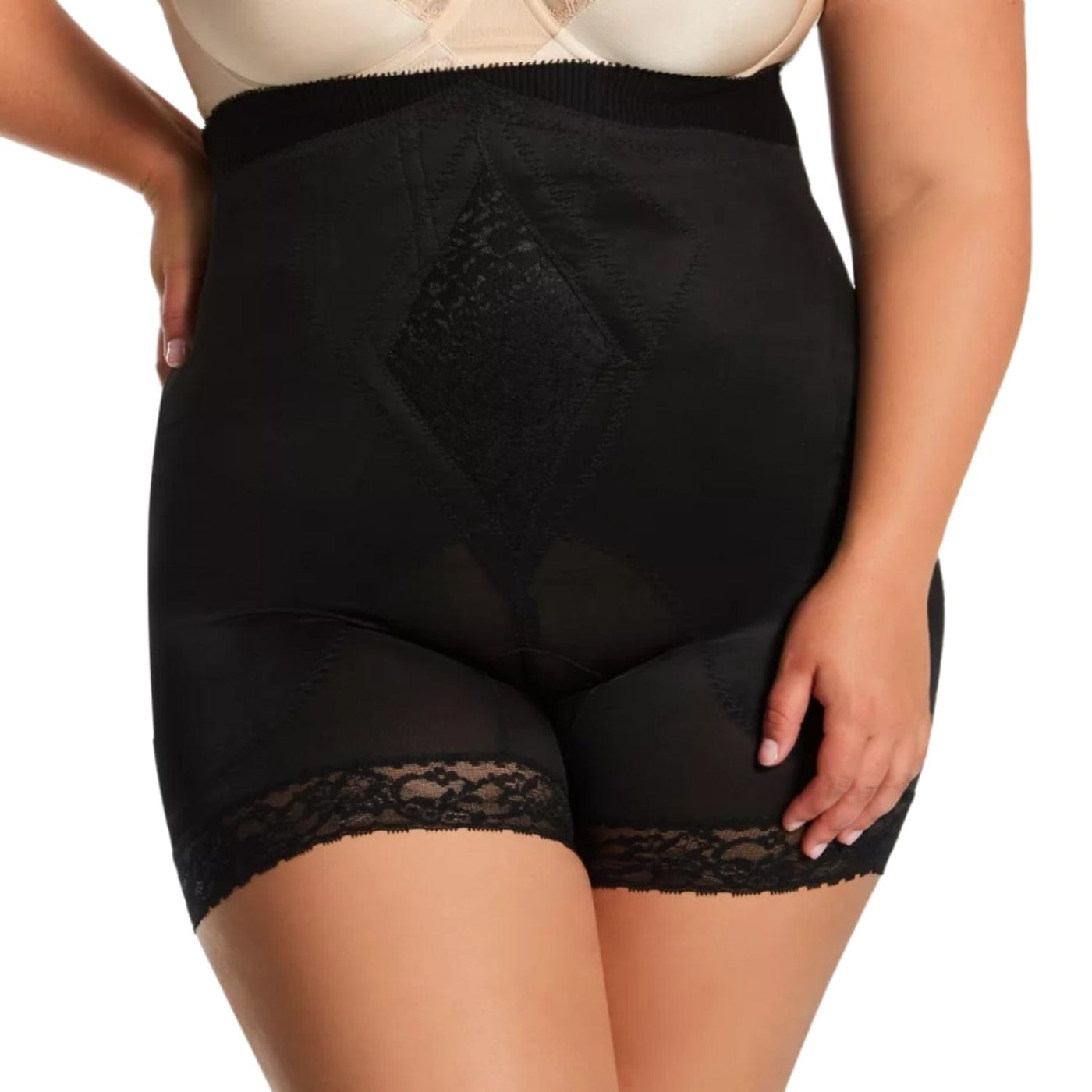 Style 6206 | High Waist Medium Control Thigh Slimmer | Memory Compression Fabric