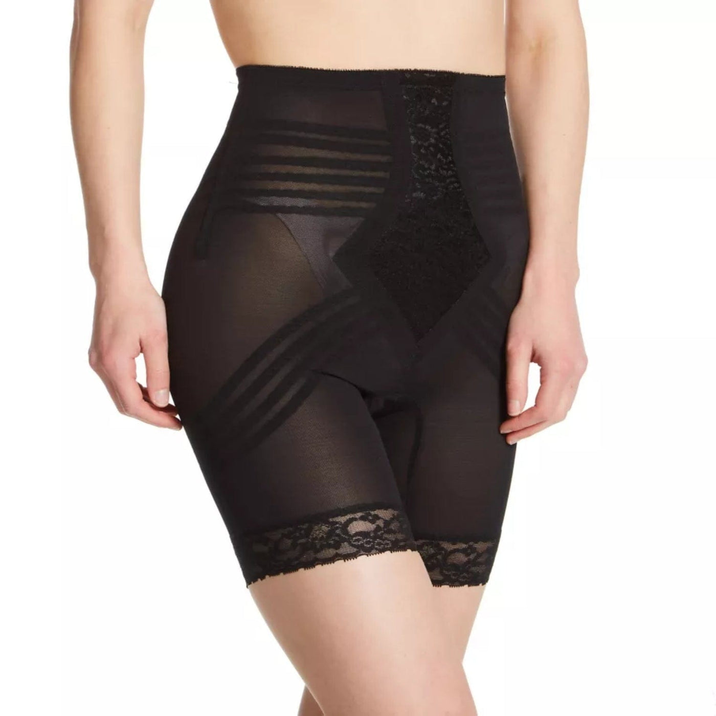 Style 6209 | Breathable High Waist Thigh Slimmer | No Roll Power Mesh Hourglass Shaper |  Firm to Extra Firm Support