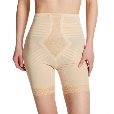 Style 6209 | Breathable High Waist Thigh Slimmer | No Roll Power Mesh Hourglass Shaper |  Firm to Extra Firm Support