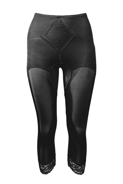 Style 6265 | Waistline Capri Pant Liner with Tummy Control Panel| Memory Compression Fabric | Medium Support