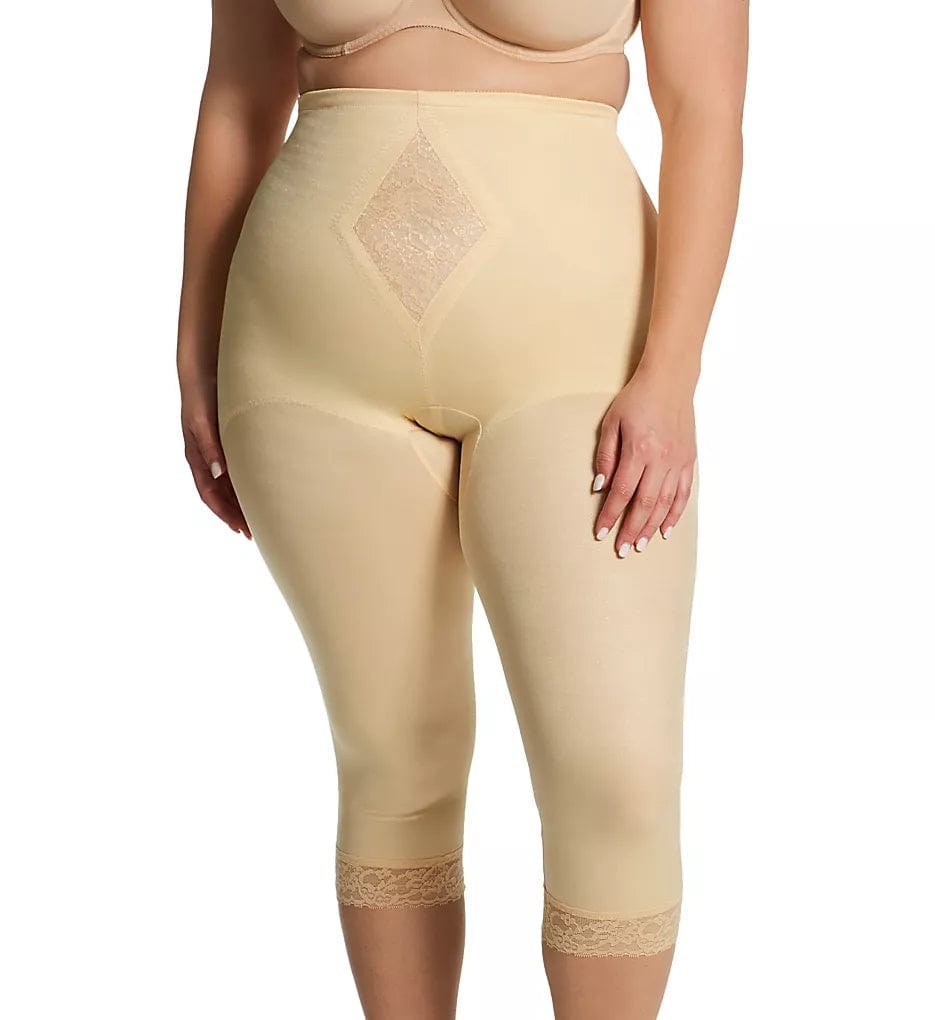 Style 6265 | Waistline Capri Pant Liner with Tummy Control Panel| Memory Compression Fabric | Medium Support