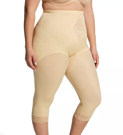 Style 6265 | Waistline Capri Pant Liner with Tummy Control Panel| Memory Compression Fabric | Medium Support