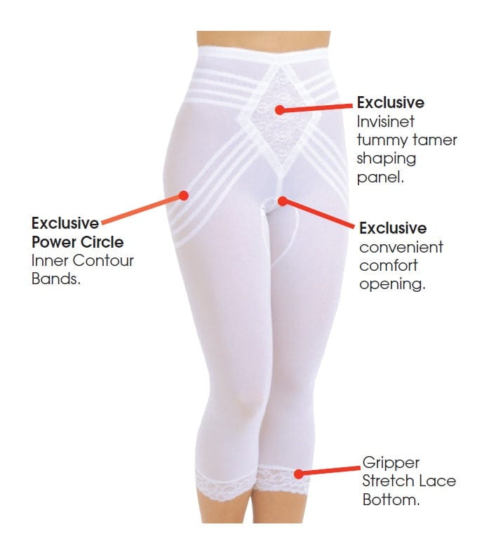 Style 6269 | Breathable Waistline Capri Pant Liner | Power Mesh Fabric | Firm to Extra Firm Support