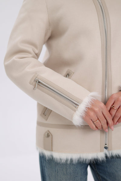 ⇆ Reversible Hooded Wool Blend Jacket