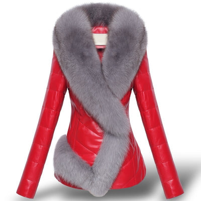 Women's Faux Fur Patchwork Coat