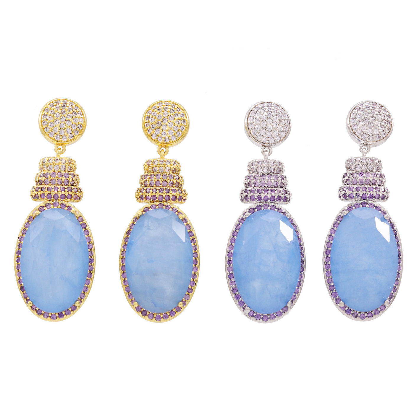 Sapphire Oval Earrings