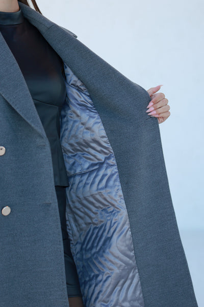 Alaska Classic Cashmere Blend Overcoat in Grey