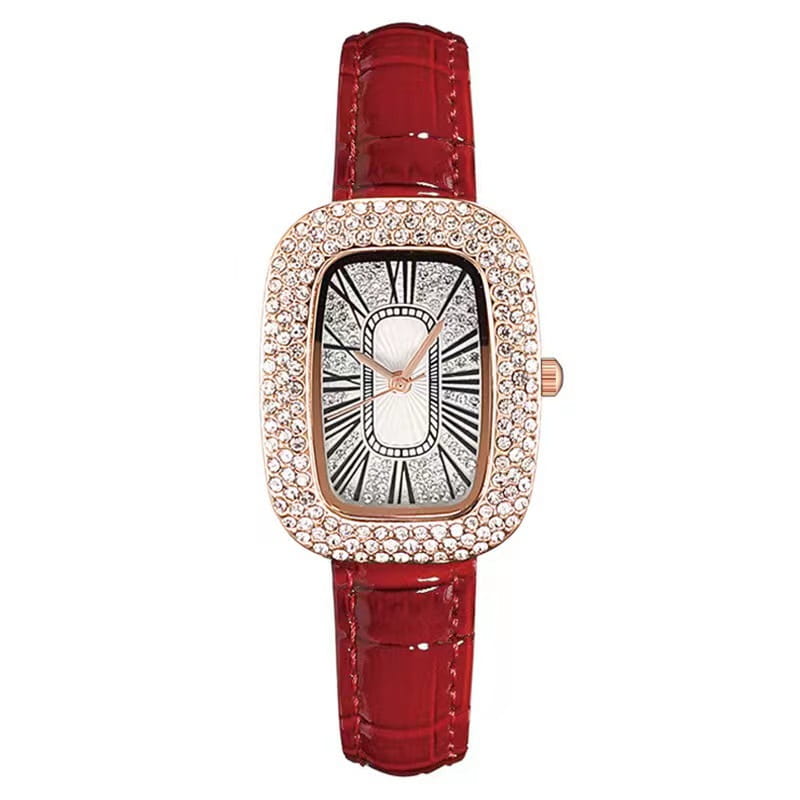 Women’s Encrusted Faux Leather Watch