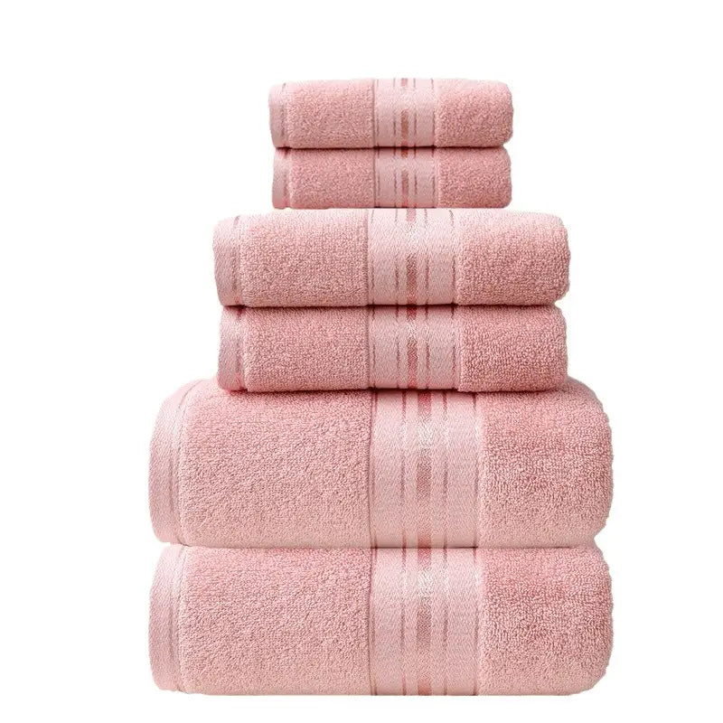 Cotton & Glossy Satin Towel Set
