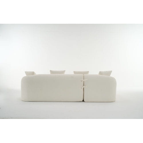 Chenille Full Compression Sofa w/ 4 Pillows