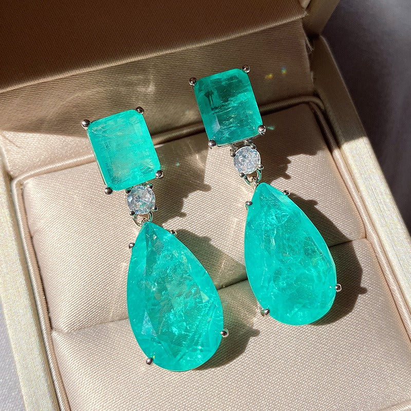Pear-shaped Emerald Tear Dop Earrings