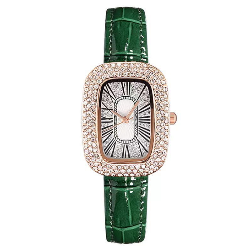 Women’s Encrusted Faux Leather Watch