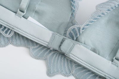 Triangle Cup Lace Embroidered French Lingerie Set