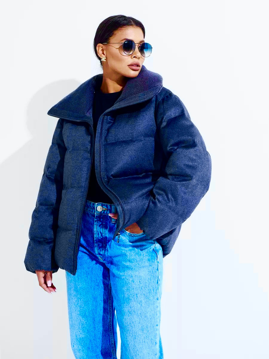 Australian Wool Silk Blend Down Fill Coat