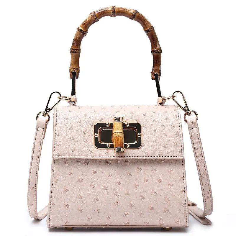 Leather Bamboo Handbag