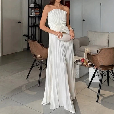Elegant Swing Party Pleated Jumpsuit