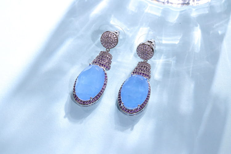 Sapphire Oval Earrings