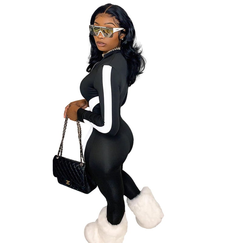 Women’s Printed Striped Jumpsuit