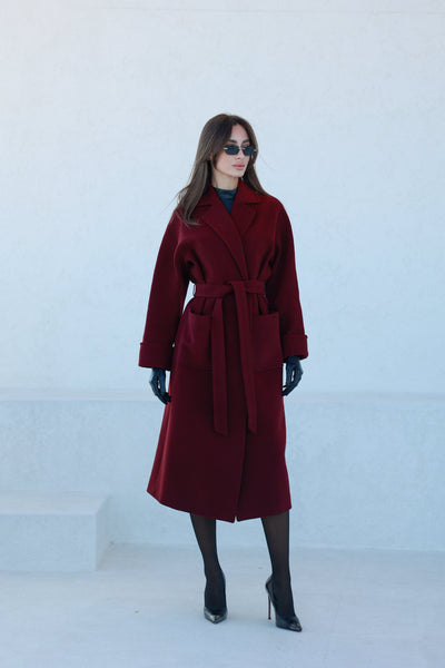 Angelina Cashmere Wool Blend Overcoat