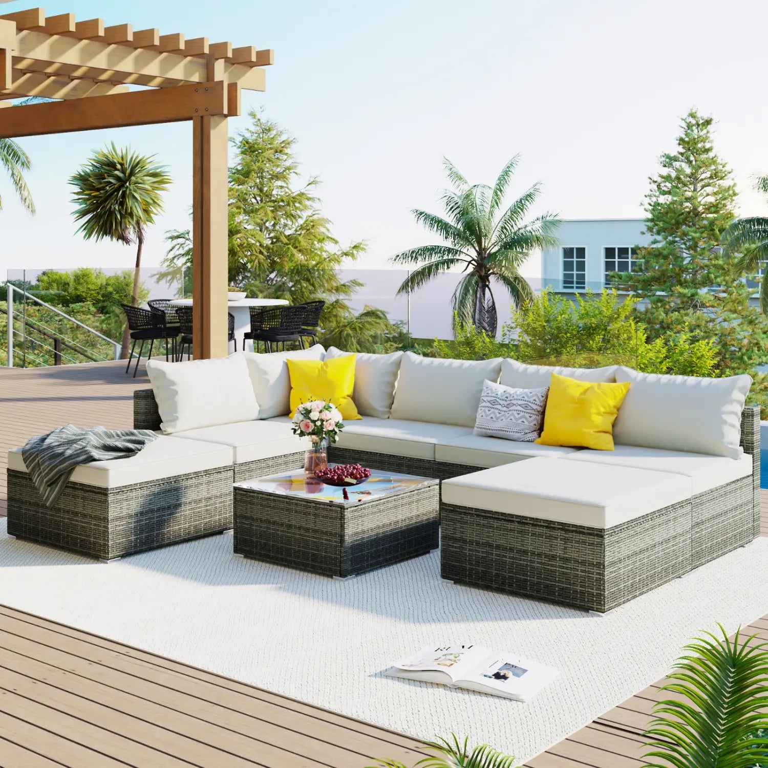 8-Pc Outdoor Patio Furniture Set