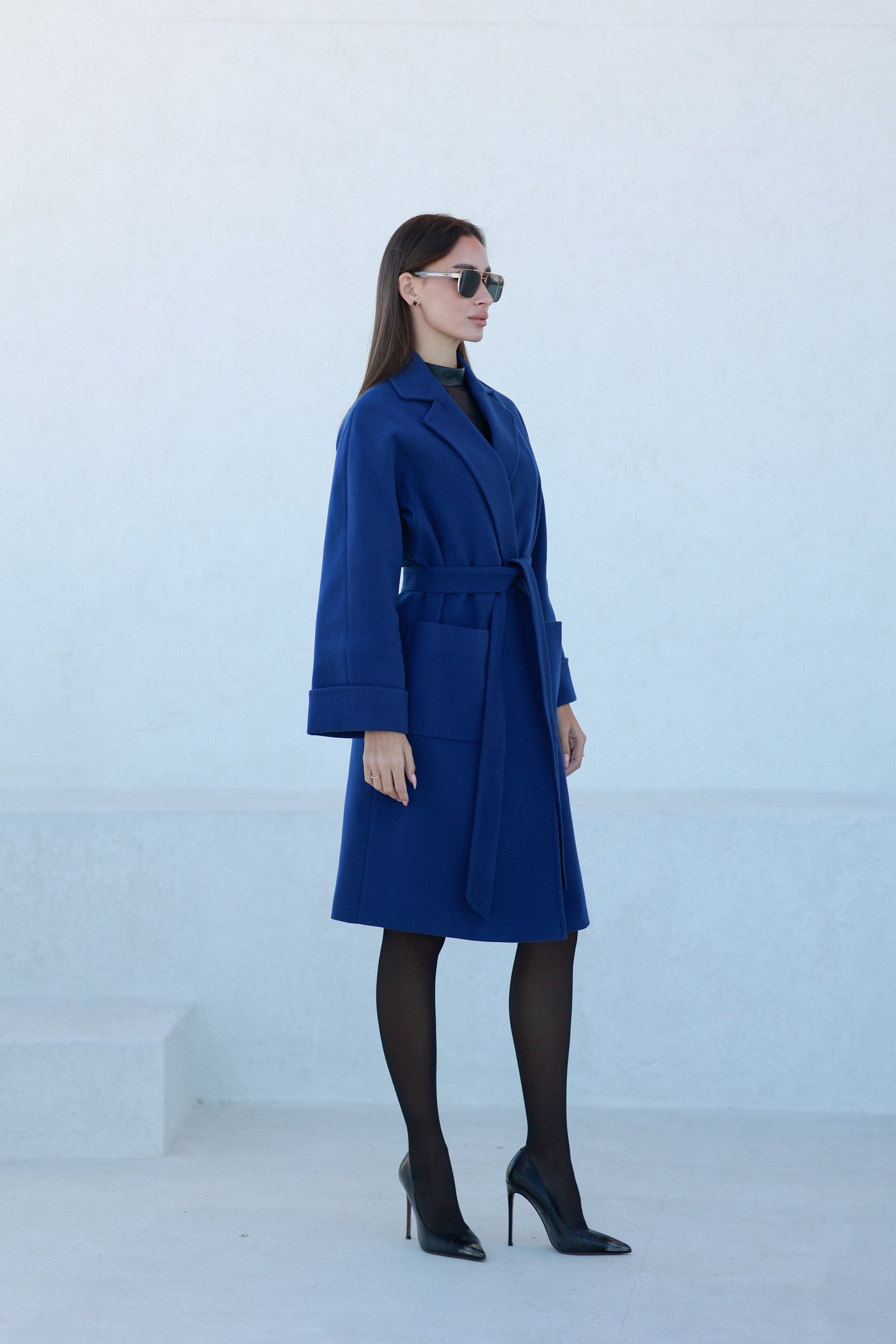 Classic Wraparound Cashmere Blend Overcoat