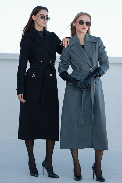 Alaska Classic Cashmere Blend Overcoat in Grey
