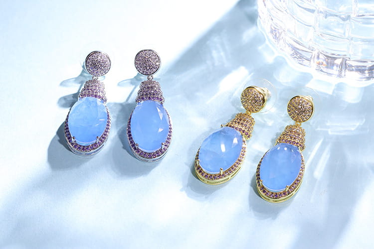 Sapphire Oval Earrings