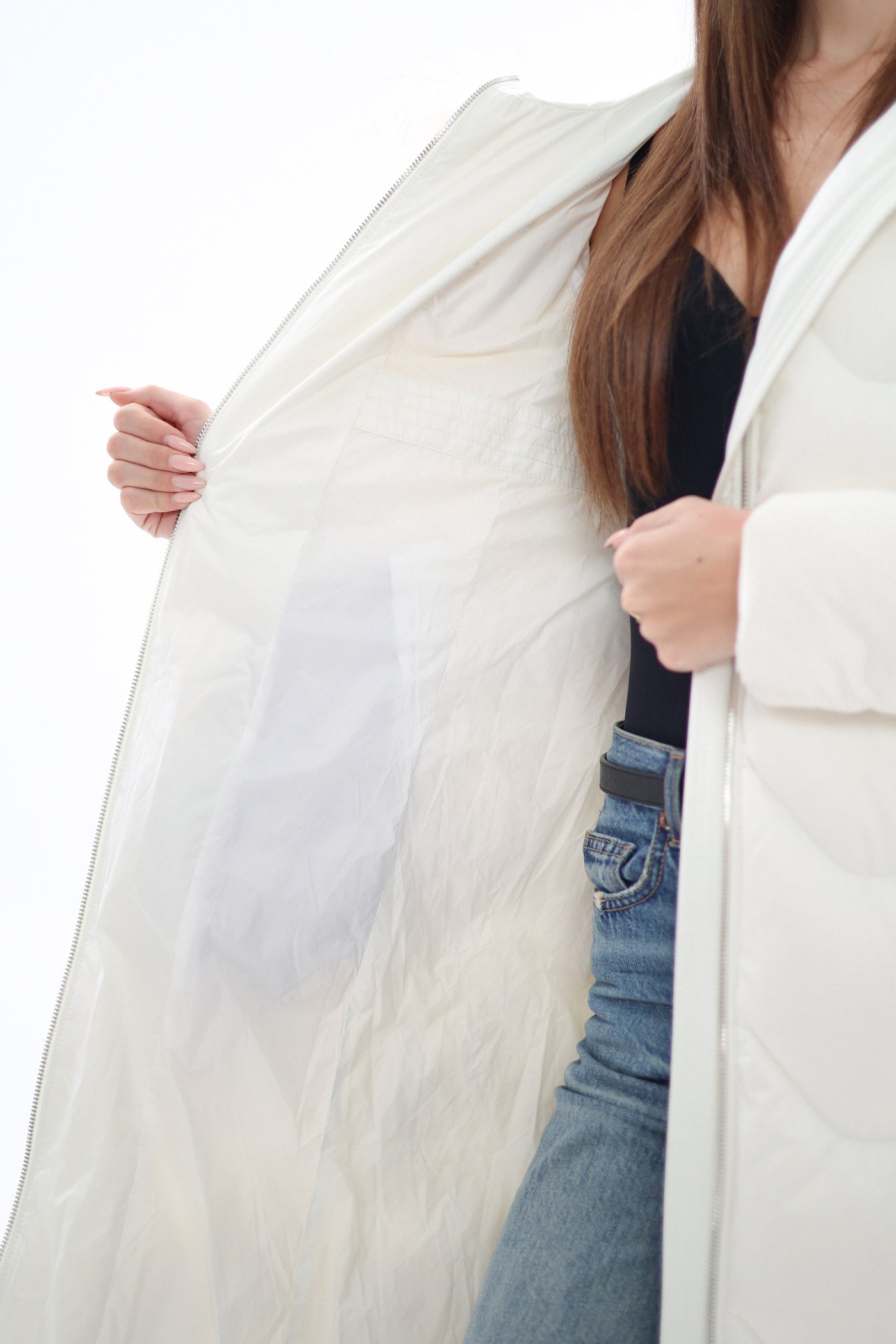 Genuine Fur Trim Down Fill Coat