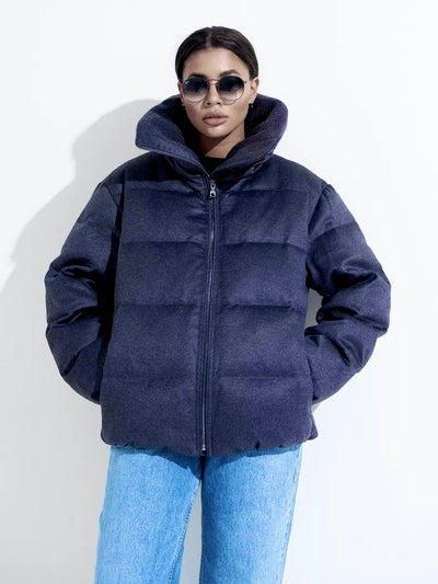 Australian Wool Silk Blend Down Fill Coat