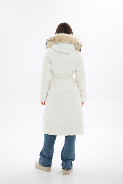 Genuine Fur Trim Down Fill Coat