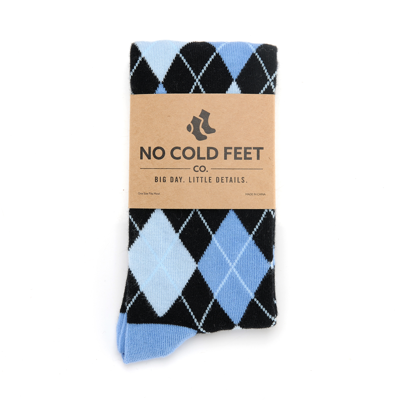 Black and Blue Argyle Socks