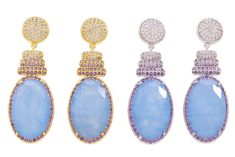 Sapphire Oval Earrings