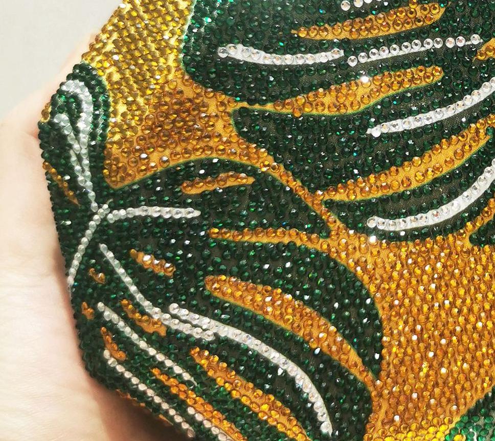 Green Leaf Diamond Clutch