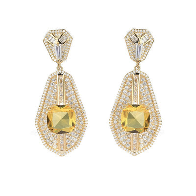 Palace Style Zircon Earrings