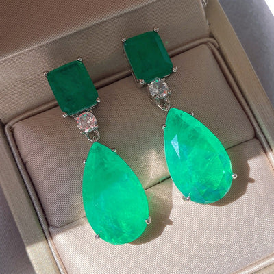 Pear-shaped Emerald Tear Dop Earrings