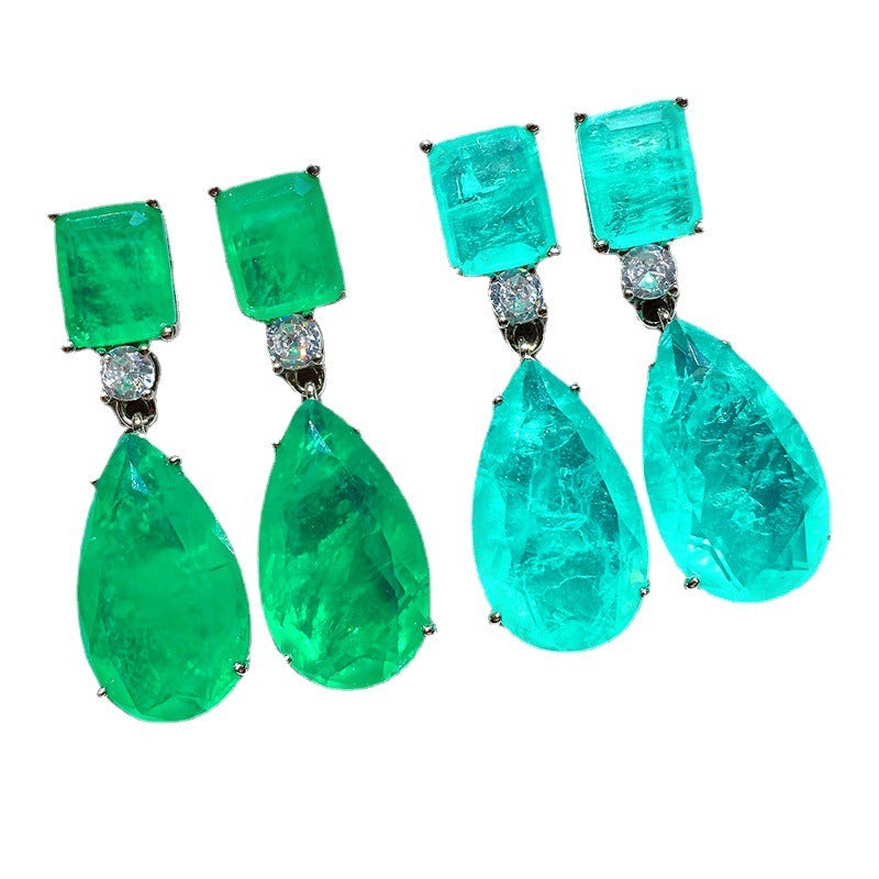 Pear-shaped Emerald Tear Dop Earrings