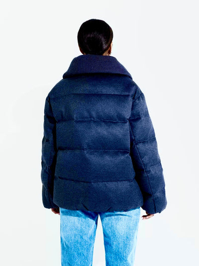 Australian Wool Silk Blend Down Fill Coat