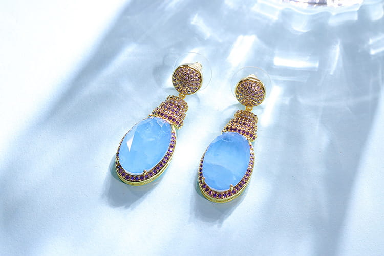 Sapphire Oval Earrings