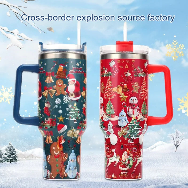 Large Capacity 40oz Holiday Thermos Cup
