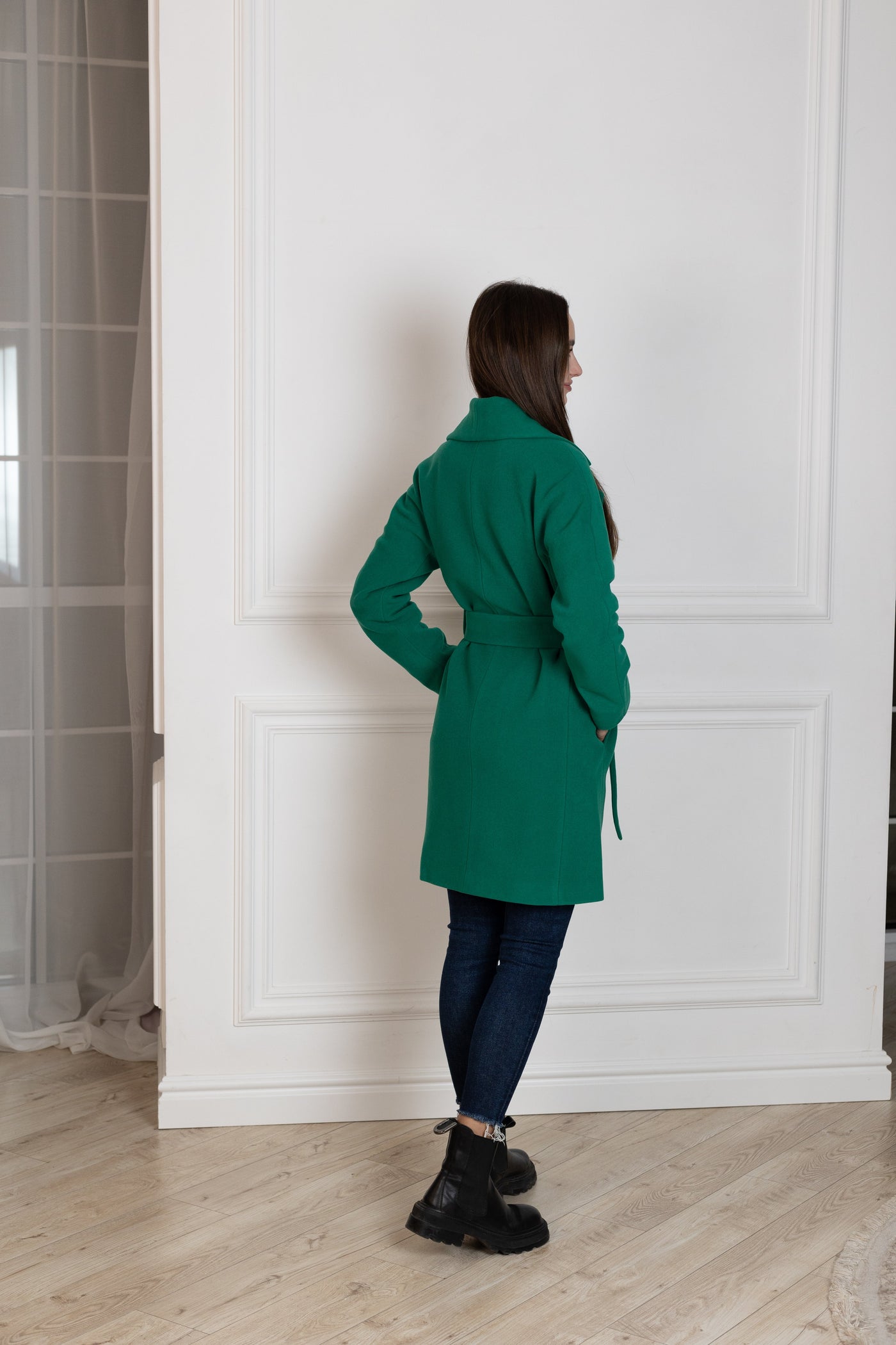 Amber Wool Cashmere Tailored Coat