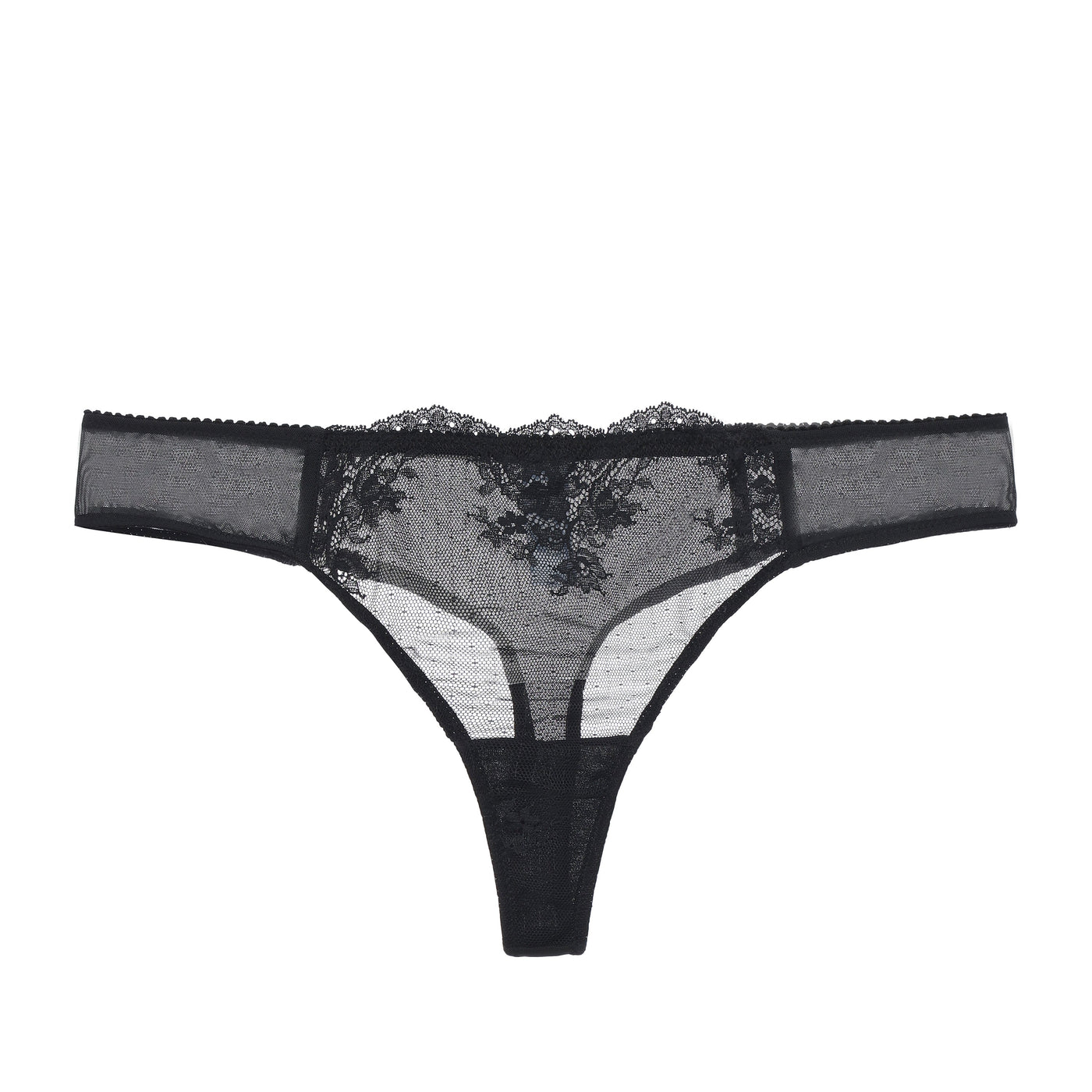 Kim Stretch Lace & Mesh Thong