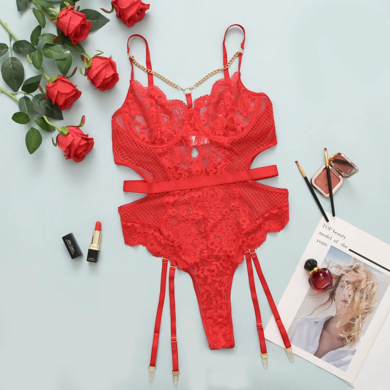 Lace One Piece Lingerie Set