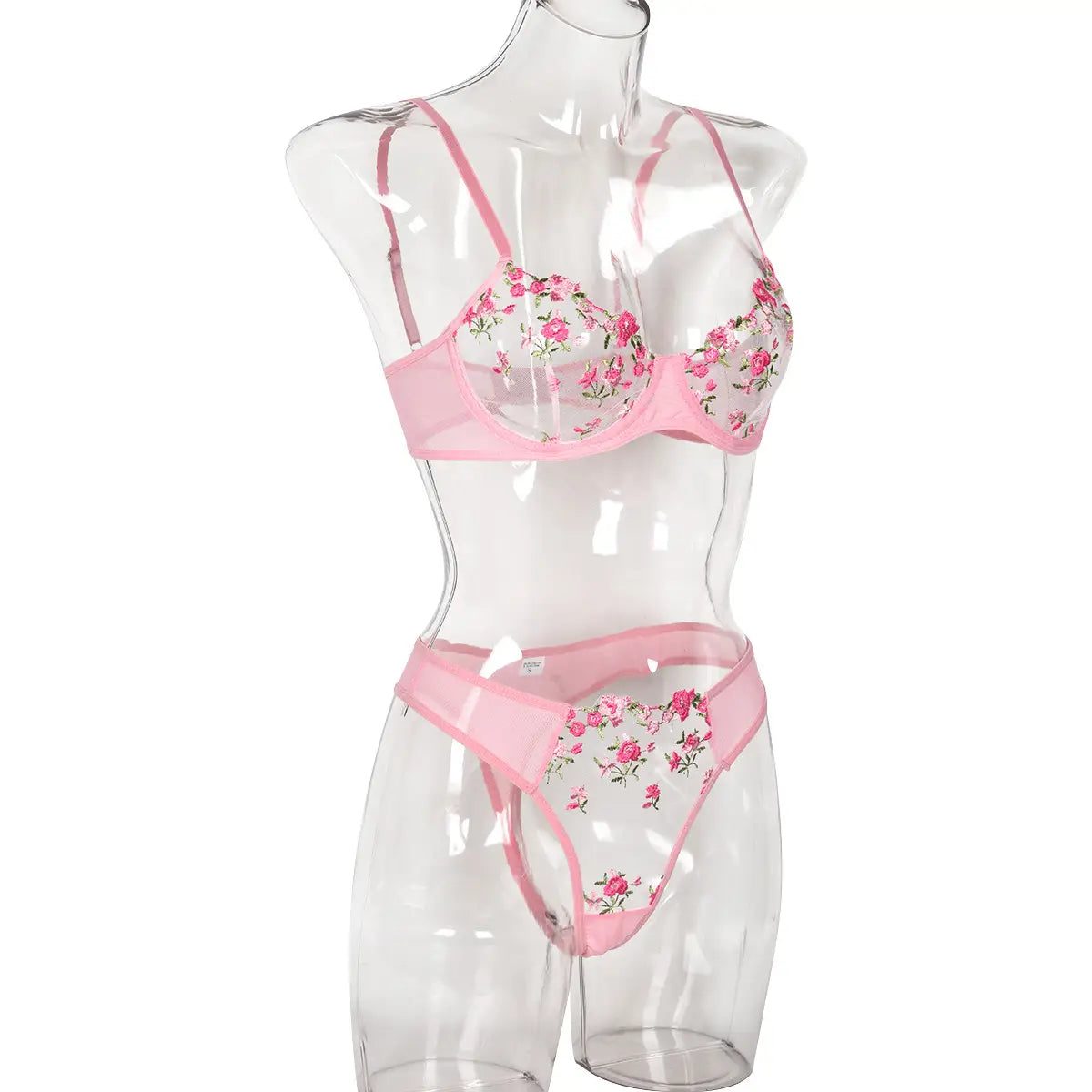 Two Piece Floral Embroidery Set