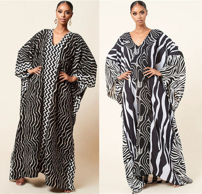 Oversized Zebra Print Beach Cover-up